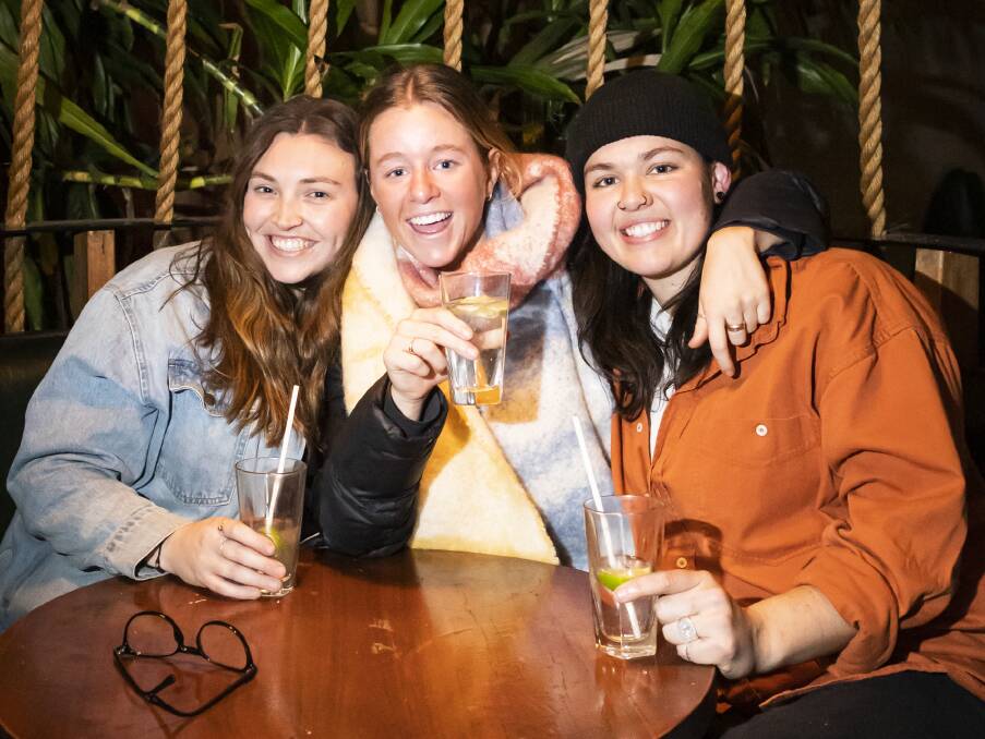 Grace Nicholls, Eliza Straford and Ingrid Acha enjoy after-work drinks at the Terminus Hotel
